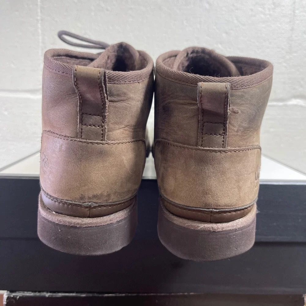 UGG Neuland 1106670 Waterproof Chukka Boots Grizzly Brown Leather Men's 12 US